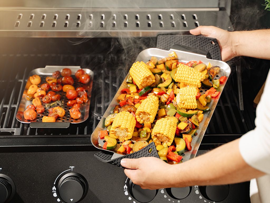 BBQ-SCHALE AUS EDELSTAHL 43×25 CM - Image 2