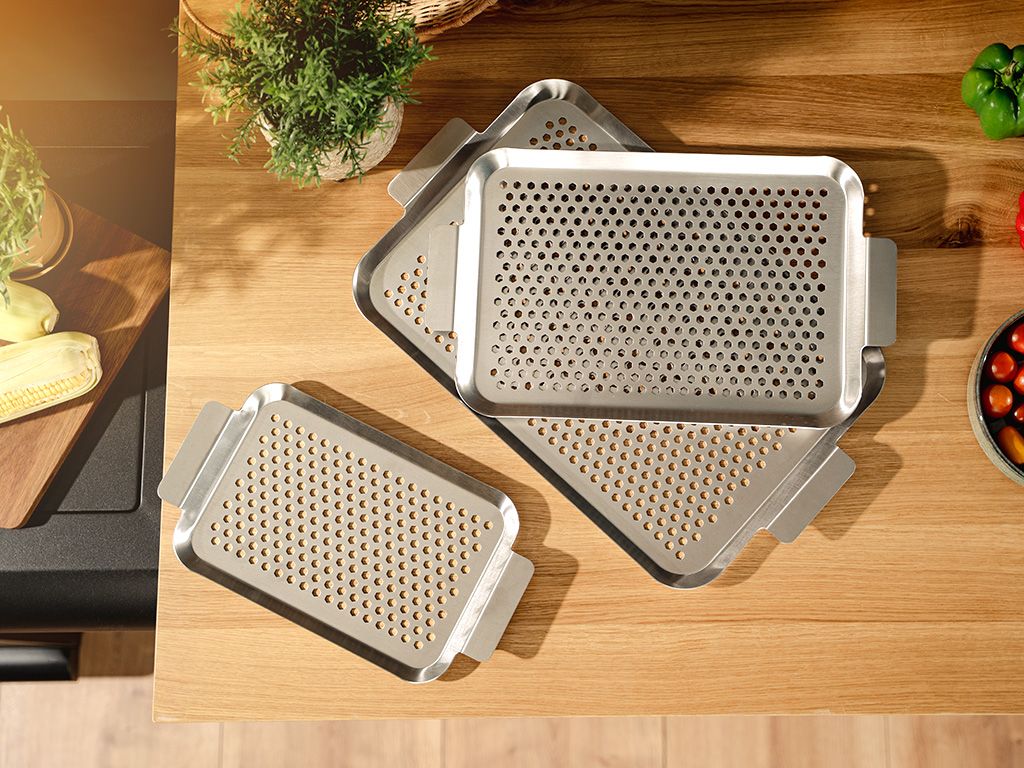 BBQ-SCHALE AUS EDELSTAHL 43×25 CM - Image 3