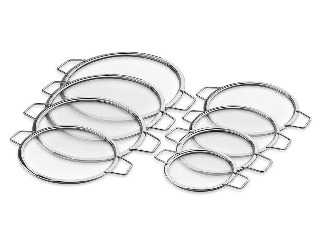 STAPELBARE GLASDECKEL – 14/ 18/ 20/ 24/ 26/ 28/ 30/ 32 CM – 8 TEILE