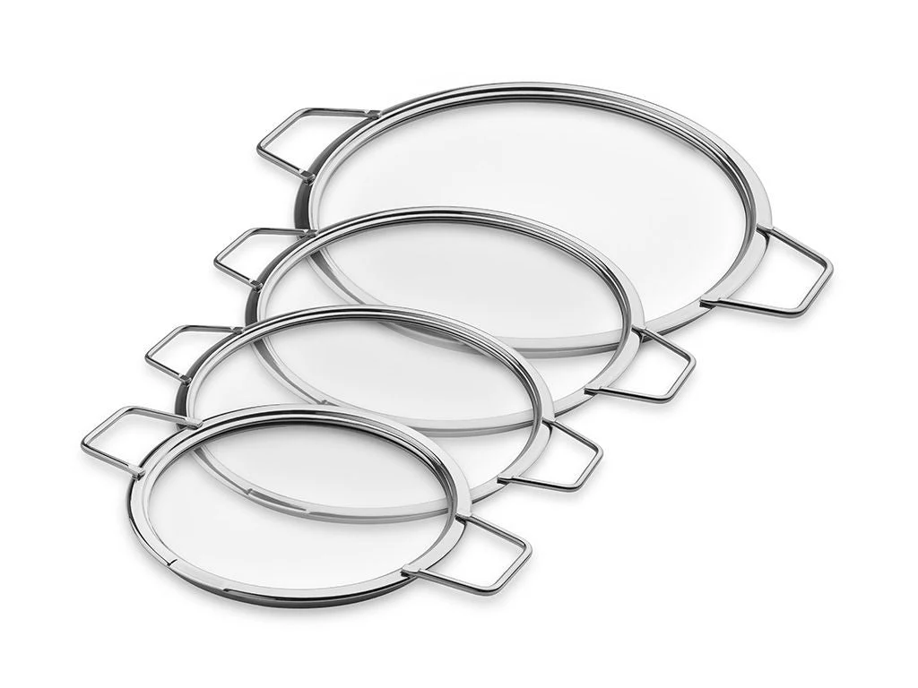 STAPELBARE GLASDECKEL – 18/ 20/ 24/ 28 CM – 4 TEILE