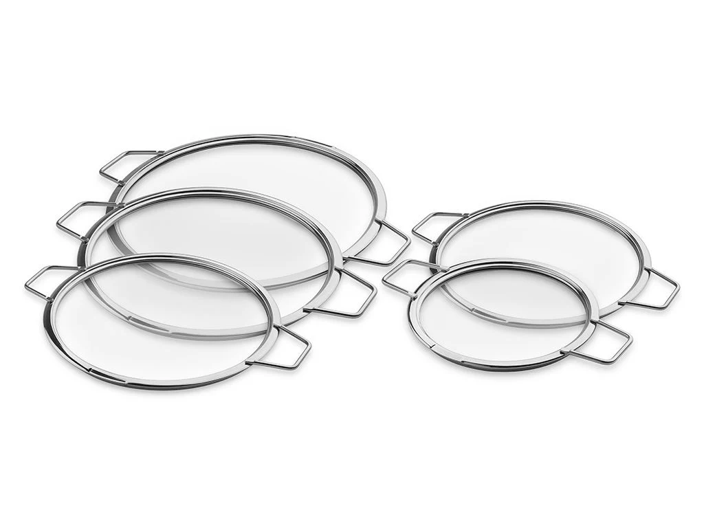 STAPELBARE GLASDECKEL – 18/ 24/ 26/ 28/ 30 CM – 5 TEILE