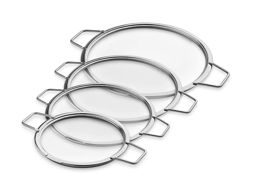 STAPELBARE GLASDECKEL – 18/ 24/ 26/ 28 CM – 4 TEILE