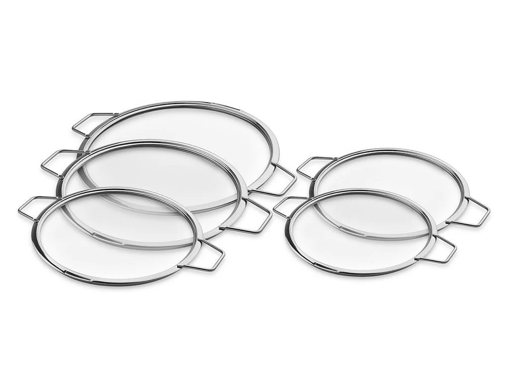 STAPELBARE GLASDECKEL – 20/ 24/ 26/ 28/ 30 CM – 5 TEILE