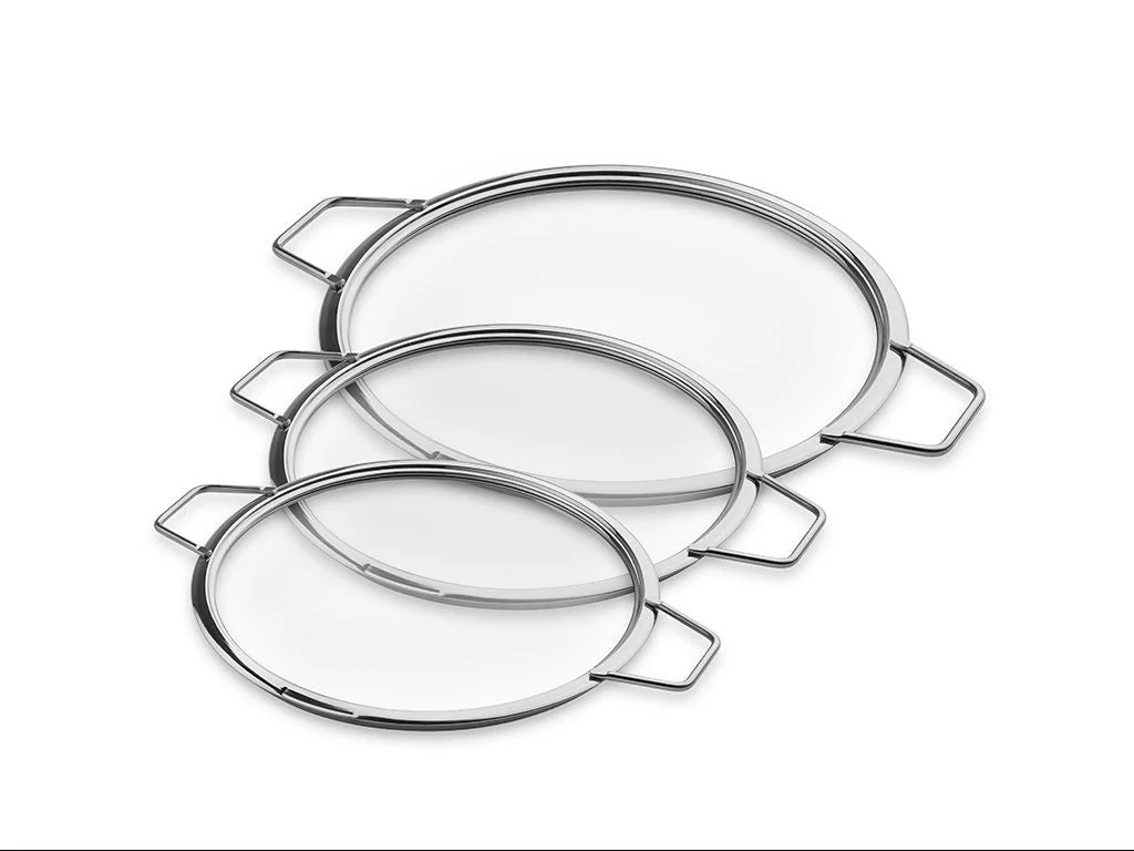 STAPELBARE GLASDECKEL – 20/ 24/ 28 CM – 3 TEILE
