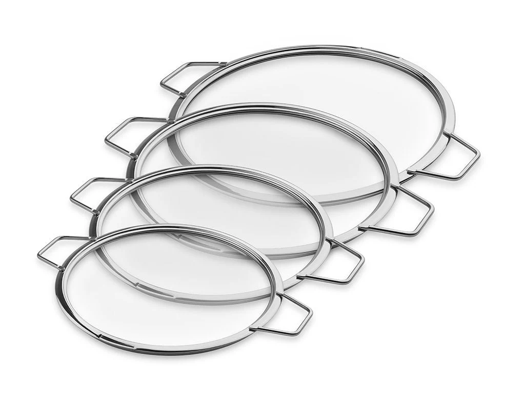 STAPELBARE GLASDECKEL – 24/ 26/ 28/ 30 CM – 4 TEILE