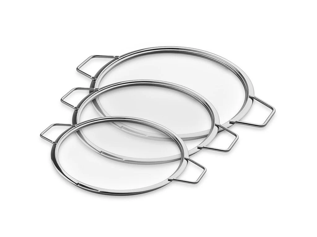STAPELBARE GLASDECKEL – 24/ 26/ 28 CM – 3 TEILE