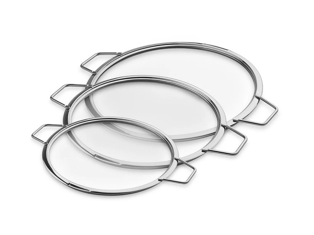 STAPELBARE GLASDECKEL – 24/ 28/ 32 CM – 3 TEILE
